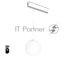 Управляемый светодиодный светильник для шинопровода Magnetic Ambrella light GL1441 WH/FR белый/белый матовый IP20 10W 3000K-6400K 220V 120° D120 H1500 (Без ПДУ)