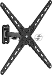 Кронштейн для телевизора Ultramounts UM957 черный 13"-55" макс.25кг настенный поворот и наклон