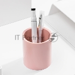 Стакан для канцелярских принадлежностей Deli ENS023 PINK Nusign круглая 83x95мм пластик розовый