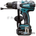 Дрель-шуруповерт Makita DHP458RFE, 18 В, 3 Ач, 91 Нм, щеточный, ударный, вид 11