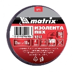 Изолента ПВХ Matrix, 15 мм х 10 м, черная, 150 мкм