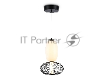 Подвесной светодиодный светильник Ambrella light LH11007 BK/FR черный/белый матовый 15W 3000K D220*350