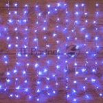 Гирлянда Neon-night "Светодиодный дождь" с контроллером 1.5х1.5м 144 LED син. прозрачный провод 12Вт 230В IP20