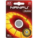 Батарейка щелочная 2032 Nanfu (1шт.)