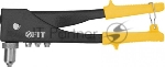 Заклепочник FIT 32040 поворотный на 90 и 180гр., 2,4-4,8мм, 265мм, 4 насадки, для заклепок из алюм.