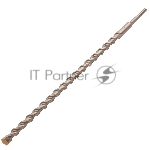 Бур по бетону Denzel двойная спираль, Cobalt W-tip, 18x460 мм, SDS PLUS