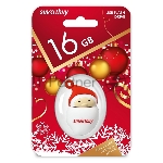 Флешка USB SmartBuy NY series Santa-A (SB16GBSantaA), 16Gb, USB 2.0, R/W 25/15, красный/белый