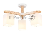 Светильник Ambrella light TR83115/3 WH/LW белый/светлое дерево E27/3 max 40W D580*320