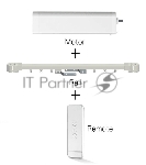 Мотор для раздвижных штор MOES Zigbee Curtain Motor Splicing Rail 2.16-3.2 Meter With Remoter With Adapter Neutral Packing ZC-PJ320