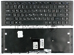 Клавиатура для ноутбука Sony Vaio VPC-EA черная c черной рамкой