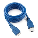 Кабель USB 3.0 для соед. 1.8м А-microB (5 pin) PRO позол.конт., пакет