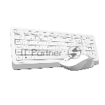 Комплект клавиатура+мышь A4Tech FStyler FG1010 беспроводной, USB, 2000 DPI, белый/серый