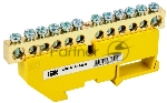 Шина PE "земля" на DIN-изол. ШНИ-8х12-12-Д-Ж IEK YNN10-812-12D-K05