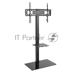 Напольная стойка с кронштейном для телевизора 37"-70" дюймов Rexant с дополнительной полкой для медиаоборудования серия Profi