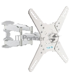 Кронштейн Kromax ATLANTIS-45 для 22"-65" белый Кр. стал. наст. для TV 22"-65", max 45 кг, 5 ст св., нак. +5°-15°, пов. 160°, от ст. 55-470 мм, max VESA 400x400 мм)