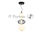Подвесной светодиодный светильник Ambrella light LH11008 BK/FR черный/белый матовый 24W 3000K D220*570
