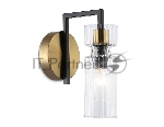 Настенный светильник Ambrella light LH56119 BK/BS/CL черный/латунь/прозрачный E14 max 40W 150*100*210