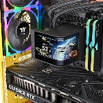 Система водяного охлаждения Thermaltake MAGCurve 360 Ultra ARGB Soc-AM5/AM4/1200/1700/1851 черный 4-pin 32.8-35.1dB Al LCD Ret (CL-W453- PL12SW-A), вид 5