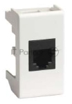 Розетка компьютерная DKC Viva 45048 RJ-45 кат.5Е, экранированная, 8P8C, Hyperline, Dual IDC, белая, 1 модуль