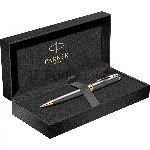 Ручка шариковая Parker Sonnet Grey Core GT (2213679) M, черные чернила, подарочная коробка