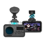 Видеорегистратор TrendVision TDR-725 Real 4K 2CH, 3840x2160, 3", с камерой заднего вида, GPS/ГЛОНАСС, Wi-Fi, G-сенсор, датчик движения, GPS-информатор