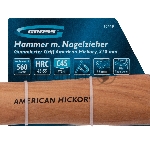 Молоток-гвоздодер Gross AMERICAN HICKORY 560 г, угол 75, магнит, обрезиненная рукоятка