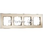 Рамка на 4 поста Senso (шампань, стекло soft-touch) W0043111