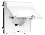 MS108010 Комплект механизма электрической розетки SIGMA Белый глянец 50Hz 2P+E с/з с/ш и крышкой IP44 16A-250V QUANT PRO (SP1080, PR141)