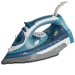 Утюг Delta LUX DL-712 белый с серо-голубым, 2400 Вт, 30 г/мин, 150 г/мин, 350 мл