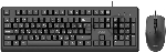 Комплект клавиатура+мышь Acer OCC500 проводной, USB, 1200 DPI, черный