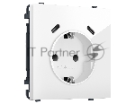 MS110510 Комплект механизма электрической розетки SIGMA Белый глянец 2USB С+C 20W (быст. зар.) с/з с/ш 16A-250V QUANT PRO (SP1105, PR165)