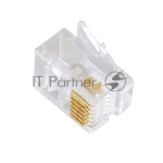 Вилка телефонная Cablexpert MP-6p6c, контакты 3m" (100 шт.) RJ-12