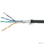 Кабель Cablexpert FPC-5051E-4-CU-OUT, FTP outdoor 4x2x0.51, медный, FLUKE TEST, кат.5e, однож., 305м, катушка, черный