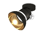 Светильник Ambrella Light XM8102101 SBK/PYG/CL черный песок/золото желтое полированное/прозрачный GX53