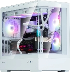 Компьютерный корпус ZALMAN P30 V2, MATX, белый, WINDOW, 2x3.5", 3x2.5", 1xUSB TYPE-C, 1xUSB 3.0, SIDE 2x120мм ARGb, REAR 1x120мм ARGb, VGA support