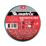 Изолента ПВХ Matrix, 19 мм х 20 м, зеленая, 150 мкм