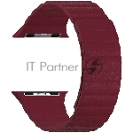 Кожаный ремешок для Apple Watch 38/40 mm LYAMBDA POLLUX DSP-24-40-WR Wine red