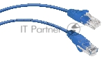 Шнур комм. Cabeus, кат. 5е, неэкр., U/UTP, RJ45/RJ45, LSZH, AWG24, 0.5м, синий