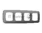 Рамка OMEGA Ecta (Антрацит серый) 4-ая OF140654