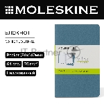 Блокнот Moleskine CAHIER JOURNAL CH013B44 Pocket 90x140 мм, обложка картон, 64 страниц, нелинованный, голубой (3 шт), вид 9
