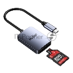 Кард-ридер Netac Flash WK12/серый/SD/SDHC/SDXC/microSD/microSDHC/microSDXC/USB 3.0 Type-C/пластик