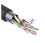 Кабель витая пара Rexant F/UTP cat.5e 4х2х24AWG solid CU PE Outdoor черный (м)
