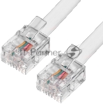 Телефонный шнур Greenconnect удлинитель для аппарата 5.0m GCR-TP6P4C-5.0m, 6P4C (джек 6p4c - jack 6p4c) белый Greenconnect Телефонный шнур удлинитель для аппарата 5.0m GCR-TP6P4C-5.0m, 6P4C (джек 6p4c - jack 6p4c) белый