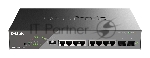 Коммутатор D-Link DSS-200G-10MP/A1A, 8×1 Гбит/с + 2×1 Гбит/с SFP, настраиваемый