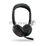 Гарнитура Jabra Evolve2 65 Flex чёрный, беспроводная, Bluetooth, до 32 ч