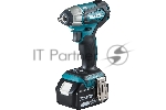 Гайковерт акк MAKITA DTW180RFE б\щет, 18В, 2x3Ач, Li-ion, 3600у\м, 180Нм, квадрат 3\8"