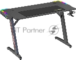 Стол игровой Cactus CS-GTZ-BK-RGb столешница ДСП, черный каркас черный