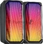 Акустическая система RGb 2.0 + Bluetooth, Qumo Charisma (ВТ 0054), 15ВТ, объемное звучание, отключаемая многорежимная RGb подсветка, USB+Jack 3,5мм