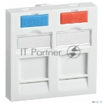Вставка ITK CS6-22M 45x45 2xJack пластик белый (упак.:1шт)