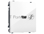 MS114030 Комплект механизма розетки HDMI 2.1 SIGMA Белый глянец 30V/900MS 4K-120HZ 8K-60Hz QUANT PRO (SP1140, PR223)